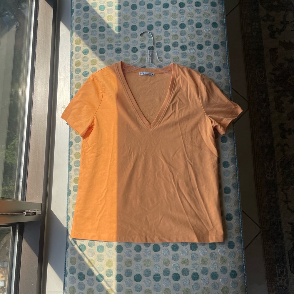 Zara Orange T-shirt Tee